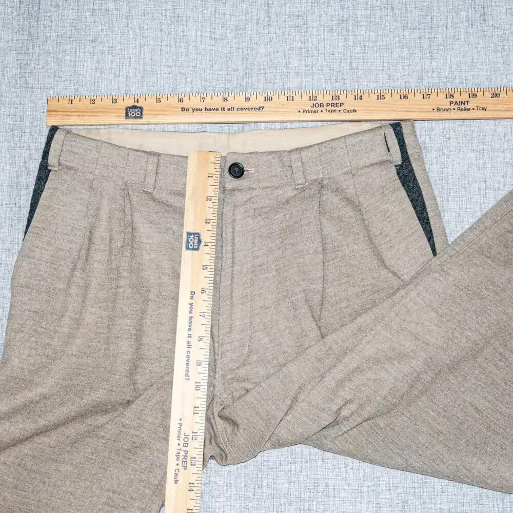 YANTOR Japan Wool Trouser Pants in Khaki Beige size Small